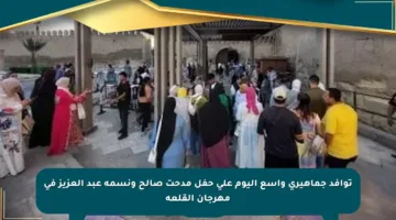 توافد جماهيري واسع اليوم على حفل مدحت صالح ونسمة عبد العزيز في مهرجان القلعة